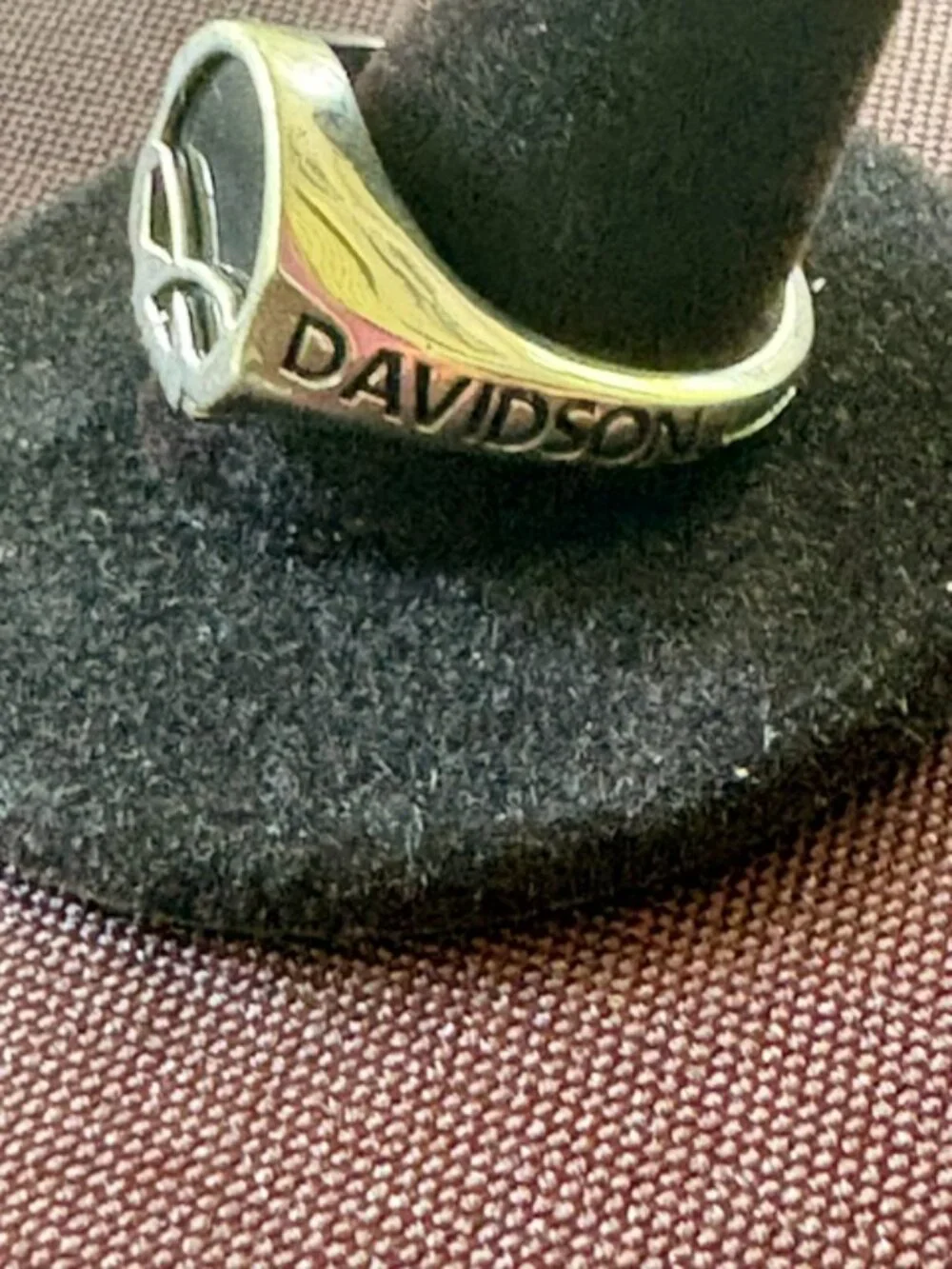 HARLEY DAVIDSON STERLING SILVER ONYX WILLIE G SKULL RING
